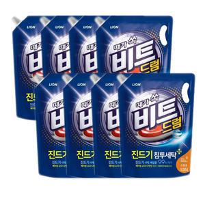 때가쏙비트 액체 세탁세제 리필 1.55L 8개 1박스 드럼용