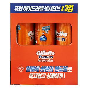 질레트 퓨전 하이드라젤 센서티브스킨 195gx3개