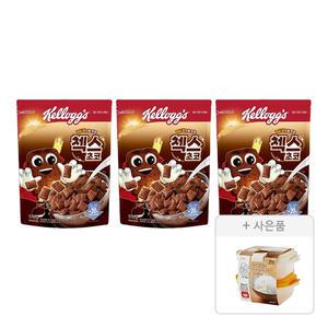 켈로그 오곡 첵스초코, 570g, 3개 + 증정 ( 락앤락 햇쌀밥 용기 (2개 set), 1개 )
