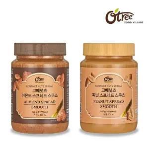 오트리 고메넛츠 넛버터 피넛 450g+아몬드스무스 450g (총2병) (소비기한 25.12.08이후)