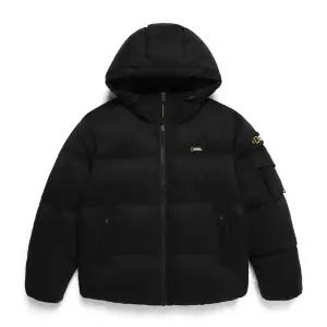 내셔널지오그래픽 N244UDW820 골든몰 숏기장 구스 후디 다운 점퍼 CARBON BLACK