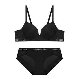 갤러리아 코데즈컴바인[여]블랙 베이직 노와이어 브라팬티(CEWBR162BK/CEWBP162BK