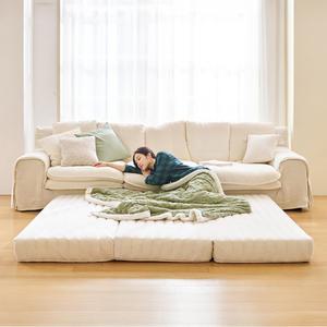더릭스홈 3단 접이식 푹신탄탄한 매트리스 침대 토퍼 바닥 수면매트 15cm Q (퀸)