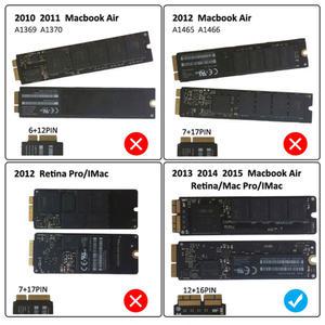 맥북 SSD 인클로저 NVMe M2 SSD 케이스, 애플 맥북 에어 프로 레티나 2013 2014 2015 2016 2017 USB 3.2-MAC M.2 박스용