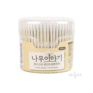 바름터 나무이야기 회오리 면봉 종이스틱 원통 300P 면봉통