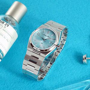 Mathey tissot Zeus 스위스시계 남자 정장 메탈 시계 아이스블루