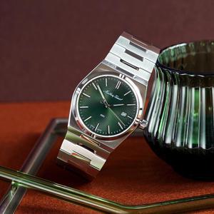 Mathey tissot Zeus 스위스시계 남자 정장 메탈 시계 딥그린