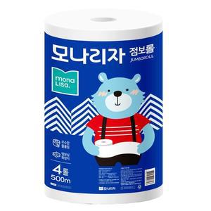 모나리자 점보롤 1겹 500m 4롤 화장실용 화장지