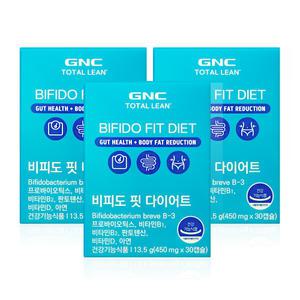 GNC 비피도 핏 다이어트 450mg x 30캡슐 x 3박스 WY
