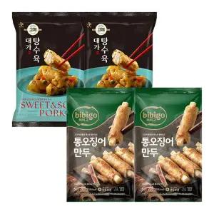 [CJ]lTVl고메 대가 탕수육 390G X 2개 + 비비고 통오징어만두 200G X 2개