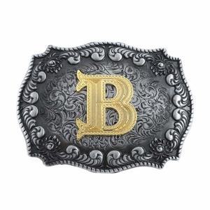 KDG 이니셜 벨트 버클 웨스턴 카우보이 핸드메이드 메탈 벨트 버클 스몰 남성용