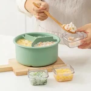 에디슨 실리콘 전자레인지 이유식 찜기 3칸막이1800ml