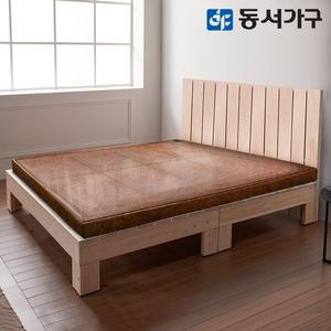 [동서가구]내추럴 슬림헤드 편백나무 슈퍼싱글 SS 맥반석 고급 보료 돌침대 DF641800