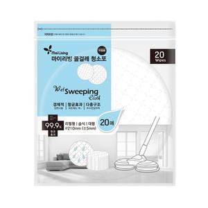 습식 물걸레 원형청소포 21cm(20매)