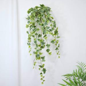 조화넝쿨 리얼 잎사귀 행잉 조화 식물 바인 부쉬 105cm 아이비 그린/화이트