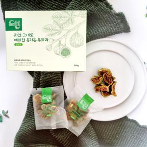 여화원 프리미엄 유기농 반건조무화과 200g (20g x 10봉)/ 유기농명인 건무화과/건과일/과일말랭이/청무화과말랭이