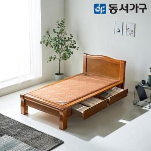 [동서가구] M71 편백 인볼브 적용 풍기인견 황토볼 수납형 흙침대 S 싱글 DF644277