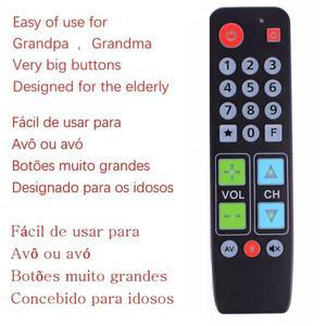 TV VCR STB DVD DVB 박스용 백라이트 리모컨, 21 버튼, 큰 버튼 리모컨, 노인을 위한 쉬운 학습