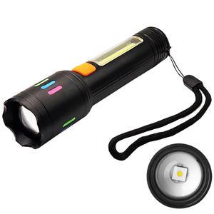 화이트 LED 줌 라이트 10W COB 손전등 휴대용 후레쉬 C타입  5모드
