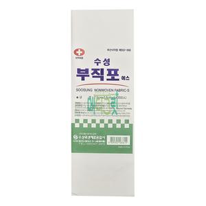 수성 부직포거즈 7.5cm x 7.5cm x 4겹 (3인치) 200매입 / 334 부직포거즈