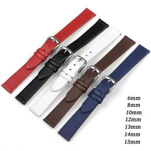 초박형 소가죽 시계 밴드 부드러운 가죽 스트랩 범용 손목 밴드 여성용 팔찌 6mm 8mm 10mm 12mm 13mm 14mm