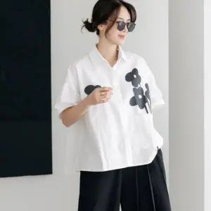 S2202 플라워 나염 반팔셔츠