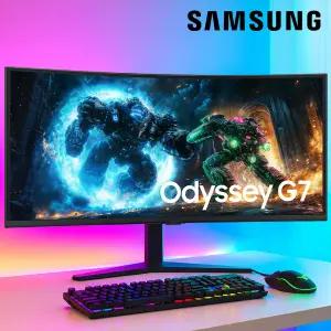 삼성 오디세이 G7 40인치 게이밍모니터 S40FG750E 커브드 21:9 WUHD 180Hz HDR10+ 다기능스탠드