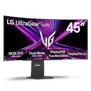 45GX950A-B 45인치 울트라기어 5K2K WUHD (5120 x 2160) OLED 커브드 게이밍 모니터, 듀얼 모드, 165Hz, 0.03ms, NVIDIA G-Sync, AMD 프리싱크 프로, HDR 트루 블랙 400, USB 타입-C 90W, DP2.1,