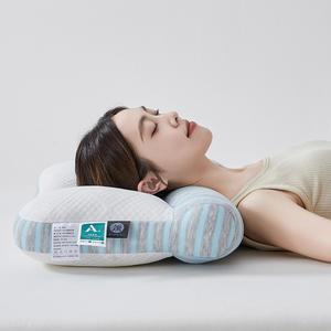 곰돌이 목베개 가정용 사계절 가능 목편한 배게 고탄성 물세탁 경추 섬유 7A