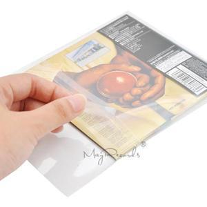 50PCS 재밀봉 가능 4.7 Mil 미니 LP SHM-CD 보호 슬리브 용 플라스틱 외부 14.3x14.5cm