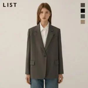 리스트 루즈핏 싱글 원버튼 자켓 TWWJKP7201