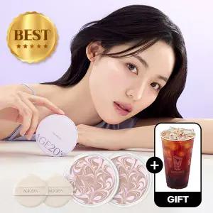 (40%+커피쿠폰)에이지투웨니스 디오리진 에센스 팩트 라벤더라떼 본품+리필