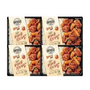 아워홈 온더고 숯불향 바베큐 치킨덮밥, 341g, 4개
