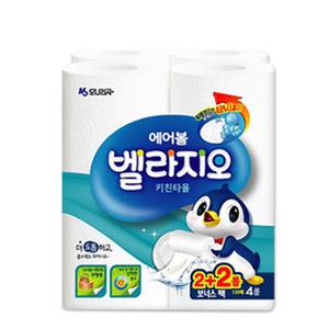벨라지오 에어볼 키친타올 130매 4롤 키친티슈 주방 화장지 휴지
