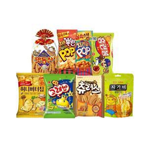 [씩씩가게]한손에 쏙 미니봉지과자 8종 / 허니버터(소) 맛동산 자가비 홈런볼 츄러스 왕고래밥 치킨팝 ...