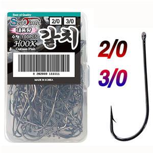 씨타임 벌크형 갈치바늘 100pcs 카본훅 고강도
