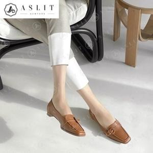 [기타][애슬릿] 여성 스퀘어 토 버클 스트랩 데일리 로퍼