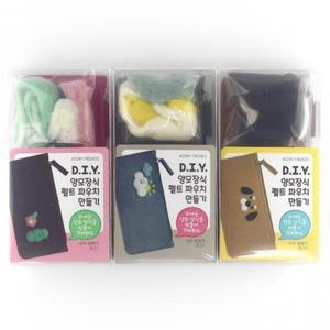 파우치 7000파우치 쿠키 DIY 양모장식파우치 펠트파우치 만들기세트