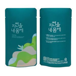(한양)스탠딩파우치 자연을 내몸에-청색 100매 포장팩 한약파우치