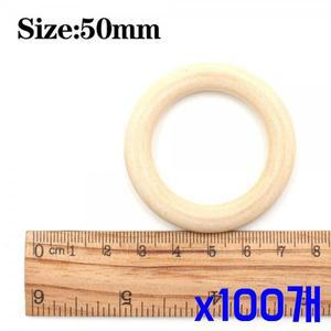 [제이큐]DIY 공예용 다용도 우드링 50mm악세서리 x100개