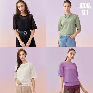 ANNA SUI 썸머 실크 블랜디드 팝콘 니트+이너 2종