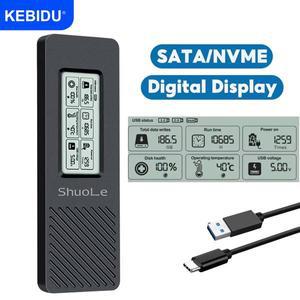 M.2 NVMe SATA SSD 인클로저, 듀얼 프로토콜 10 Gbps PCI-E 케이스, 하드 디스크용 UASP 지지대 Enclosure