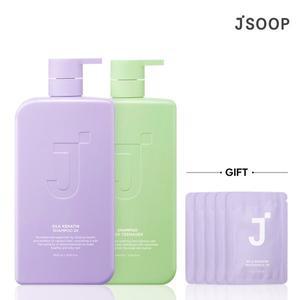 [제이숲]실크케라틴 샴푸 2X 1000ml + 청소년샴푸 1000ml+워터팩 2X 사쉐 5매