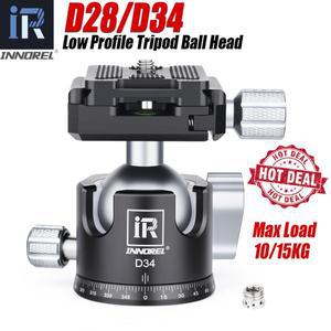 INNOREL 전문 삼각대 볼 헤드 저중력 센터 360 파노라마 CNC 28mm/34mm 모노포드 용 10kg/15kg