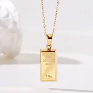 [골드팡] 14k 파인골드바 목걸이