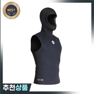 남성용 후드 조끼 스쿠버 다이빙 잠수복 네오프렌 상의  하의 민소매 서핑 수영 링 양말 반바지 3mm