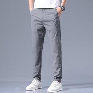 EAMT 남성 여름 캐주얼 바지 쿨링 긴 통기 YJ2