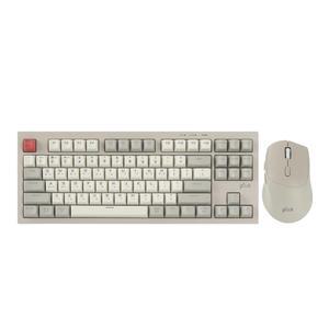 지클릭커 WMK50 사일런스 M 무소음 무선 블루투스 87 키보드 마우스 세트 Retro Cappuccino