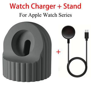 실리콘 스탠드 Apple Watch Ultra10 9 8 7 6 SE 5 4 3 2 Iwatch 용 충전기 스테이션 독 49 45 44 42 41 40 38
