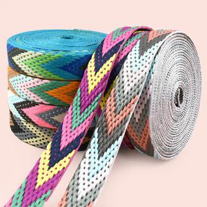 호환 2-10M Meetee 22mm 폴리 에스터 웨빙 자카드 리본 밴드 가방 스트랩 의류 장식 바이어스 바인딩 테이